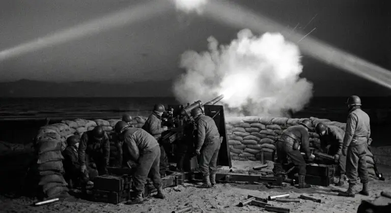Coastal AA Battery in Action
