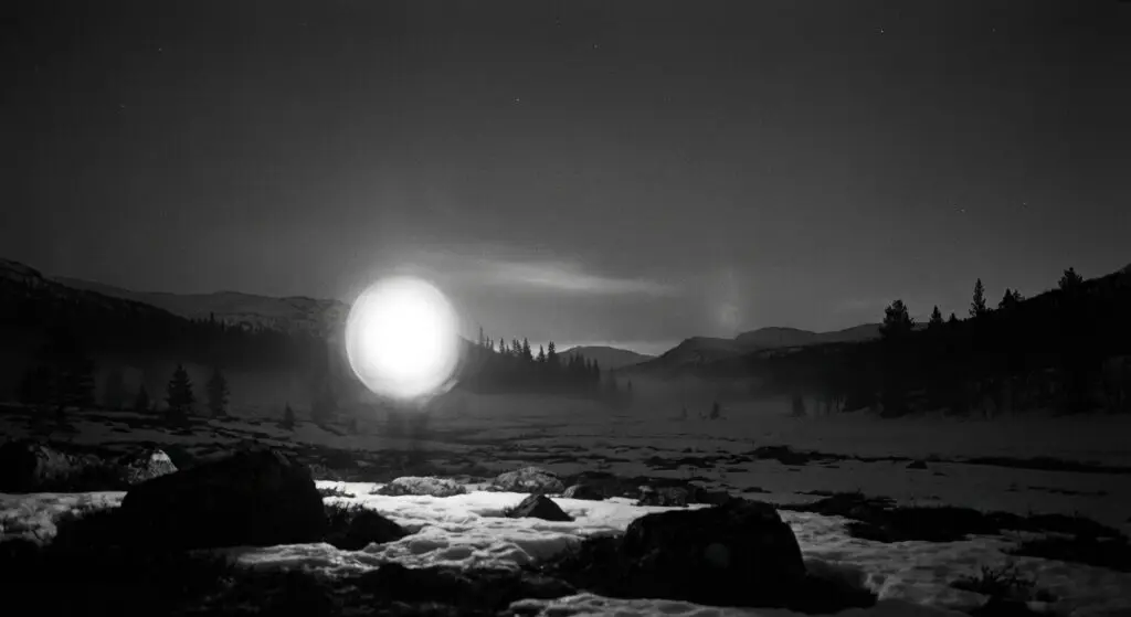 Hessdalen Valley Light Over Snow