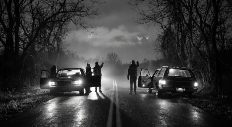 Witnesses on roadside