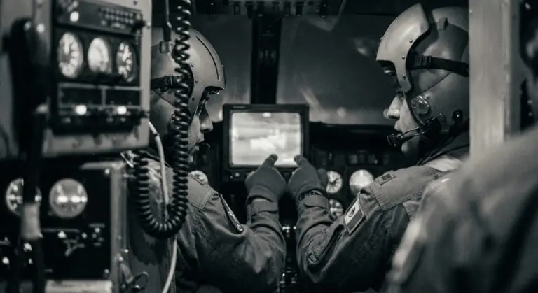 Inside aircraft briefing moment