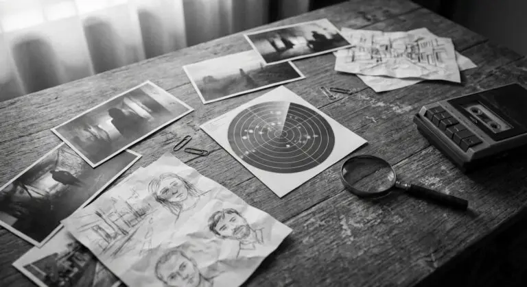 Inside the files: evidence collage