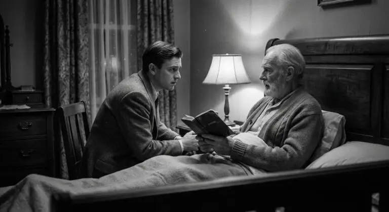 Deathbed confession scene