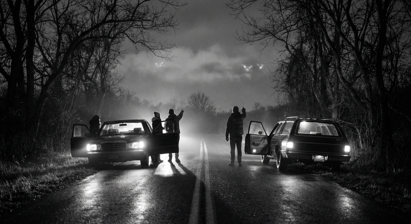 Witnesses on roadside