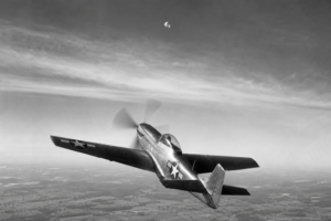 Mantell Mustang Climbs Toward Unknown Object