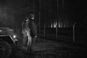 Security patrol at the forest edge