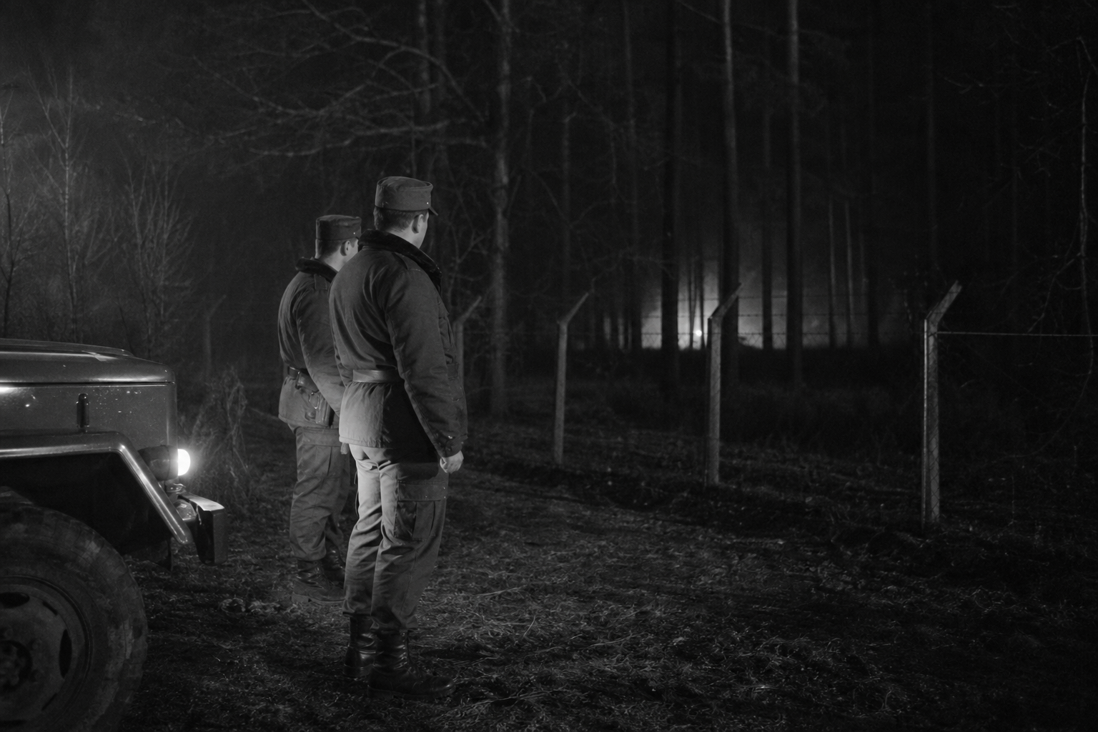 Security patrol at the forest edge