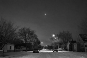 Winter night over Prince Albert