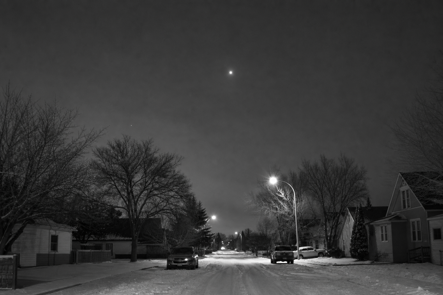 Winter night over Prince Albert