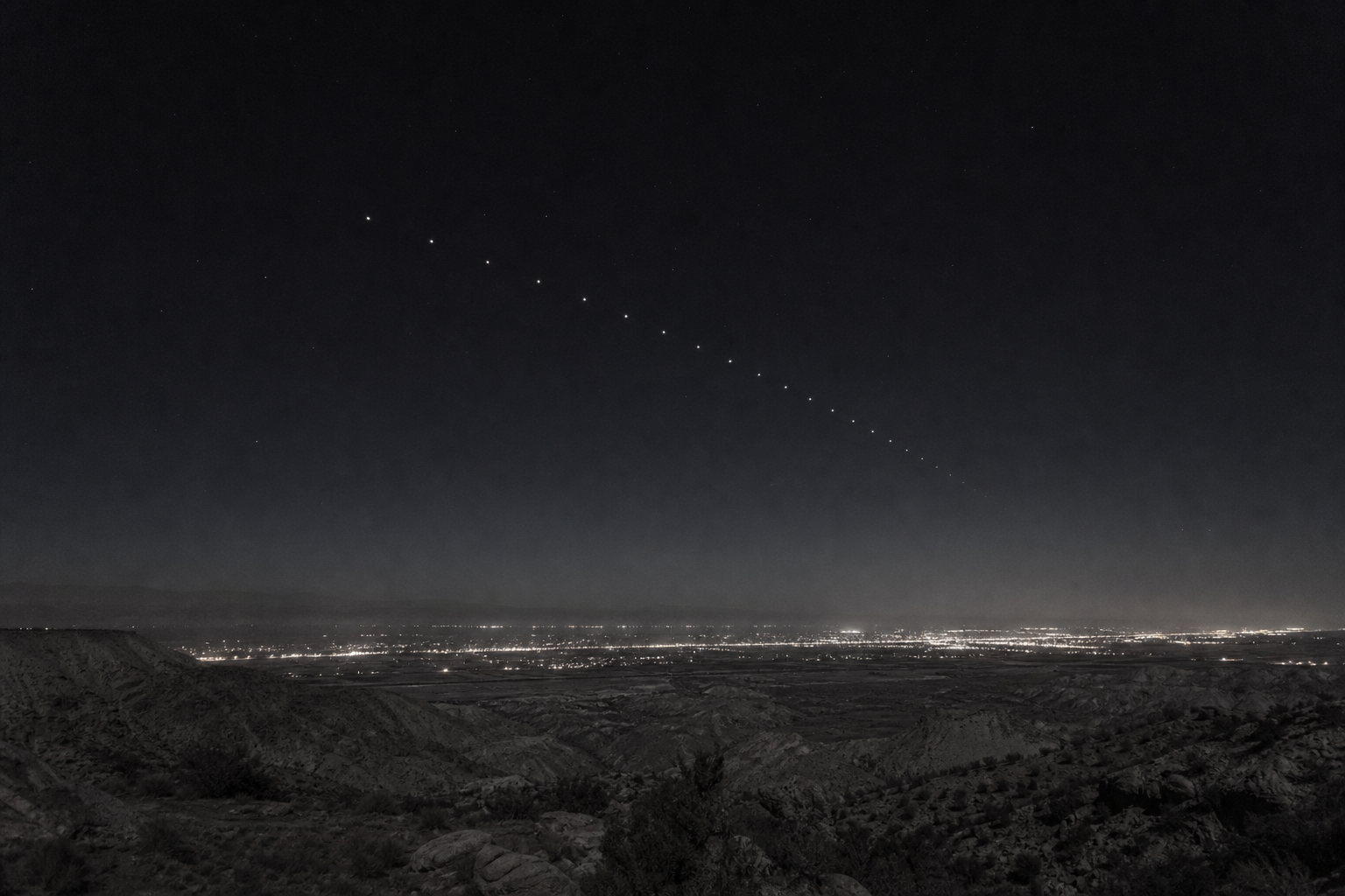Linear lights over western Colorado