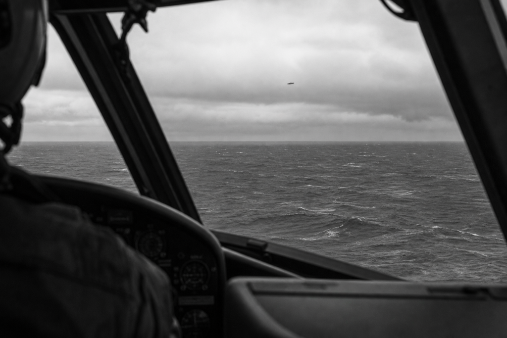 Uncertain Track Above the Ocean
