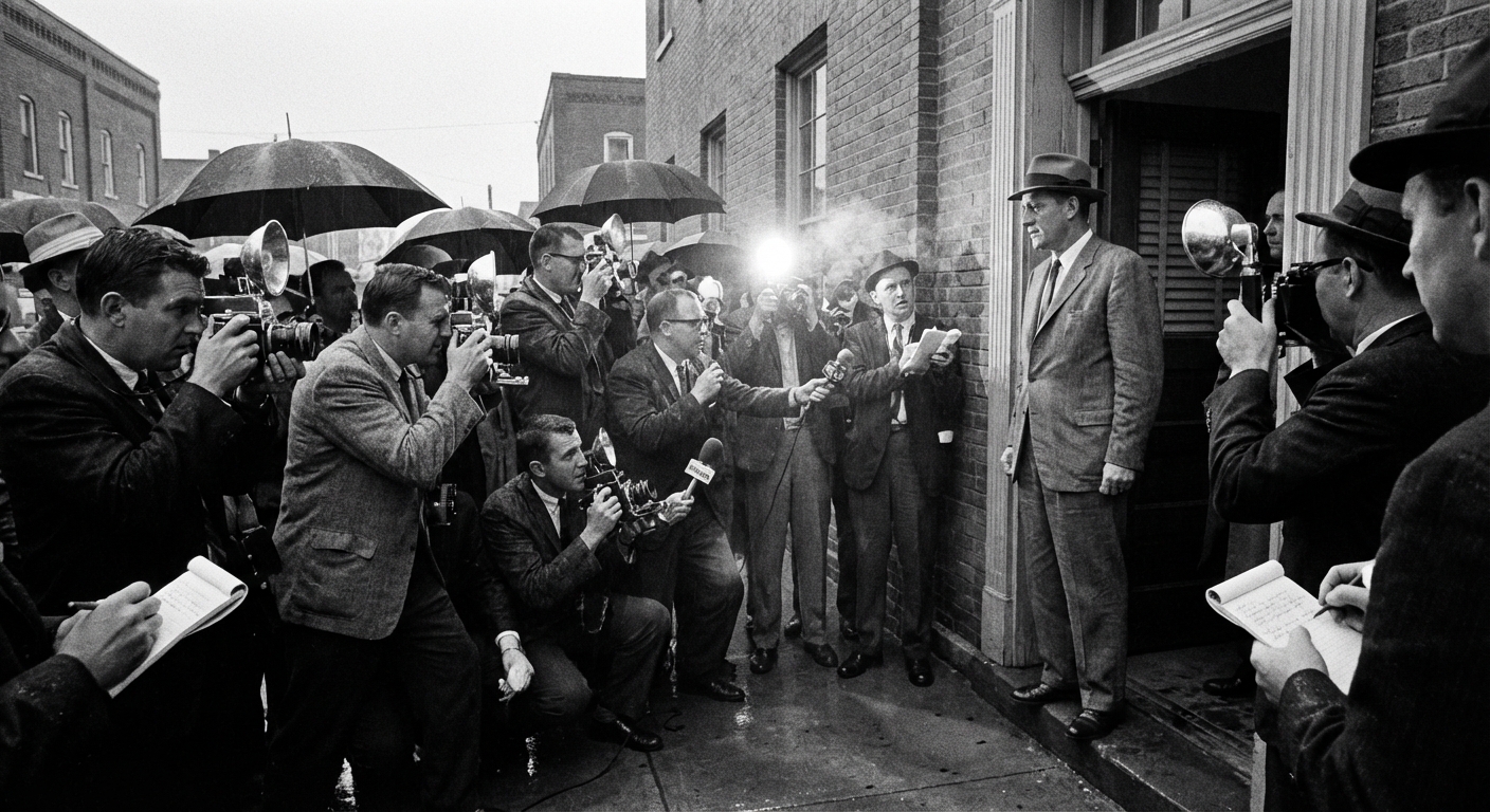 Press scrum and outrage