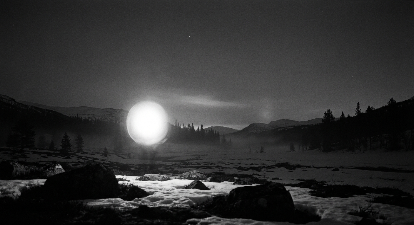 Hessdalen Valley Light Over Snow