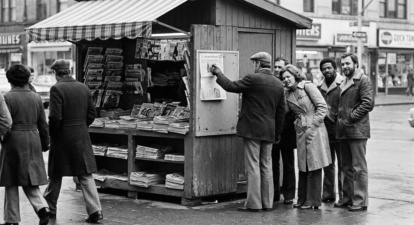 Public Reaction at Newsstand
