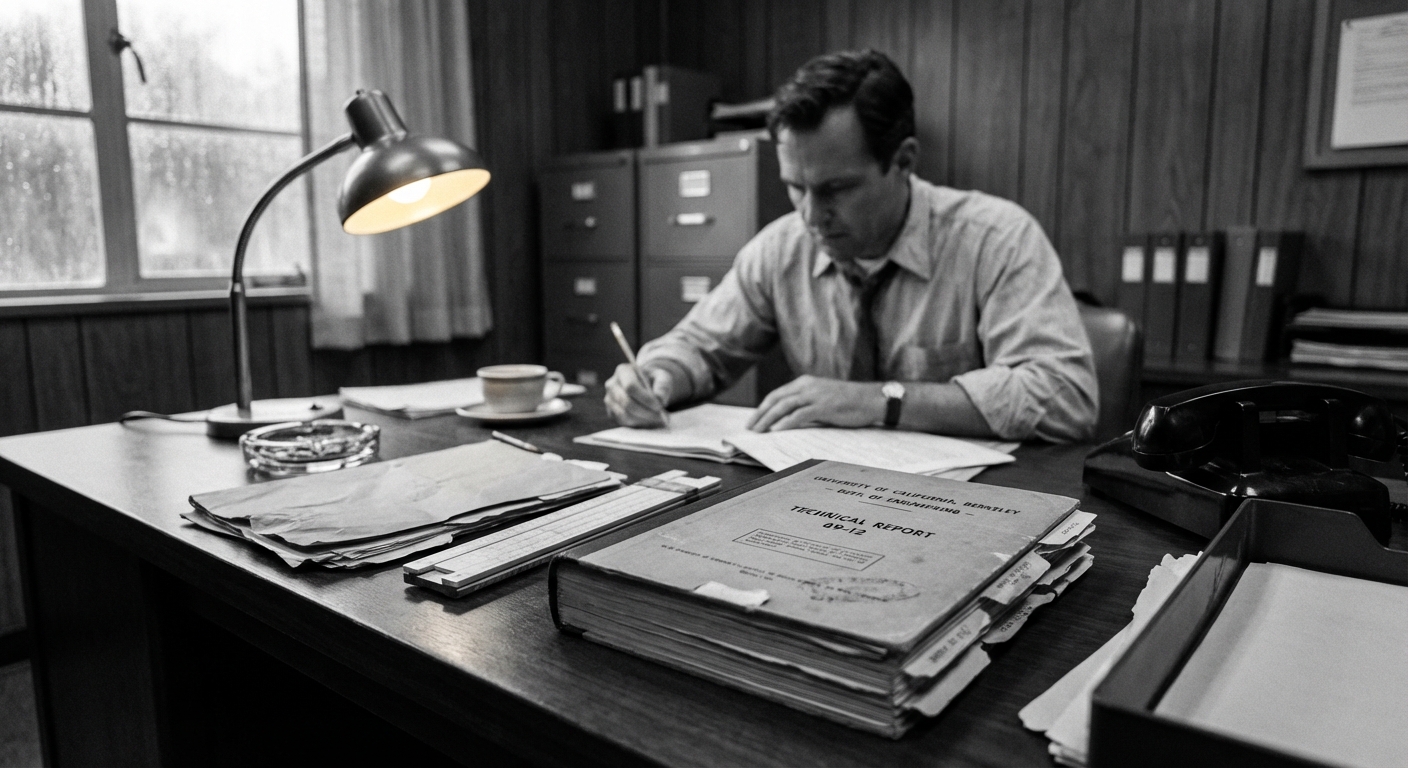Condon Report on desk, 1969