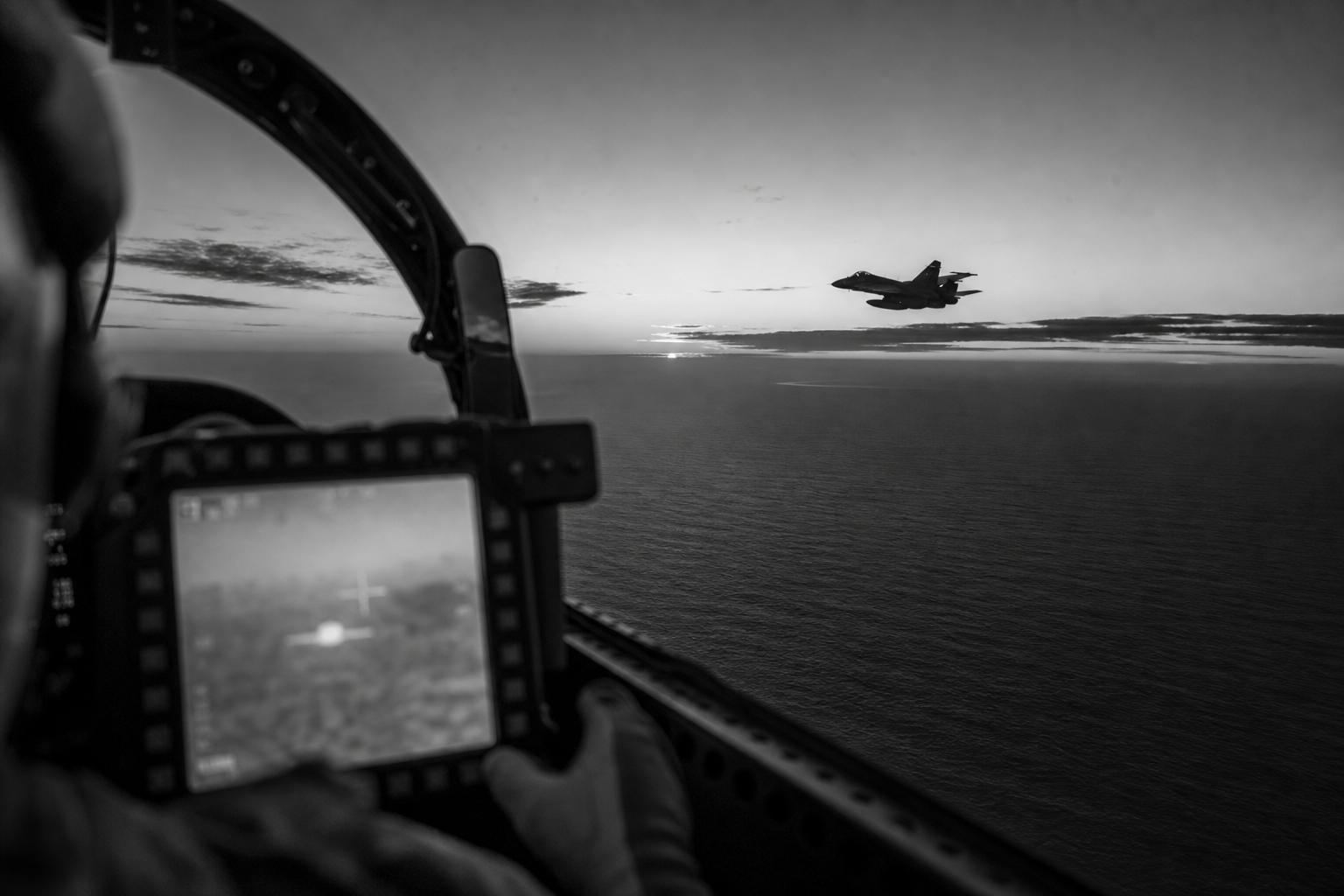 Navy infrared targeting-pod view