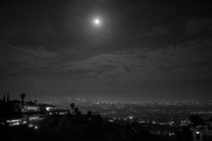 Bright light above Los Angeles