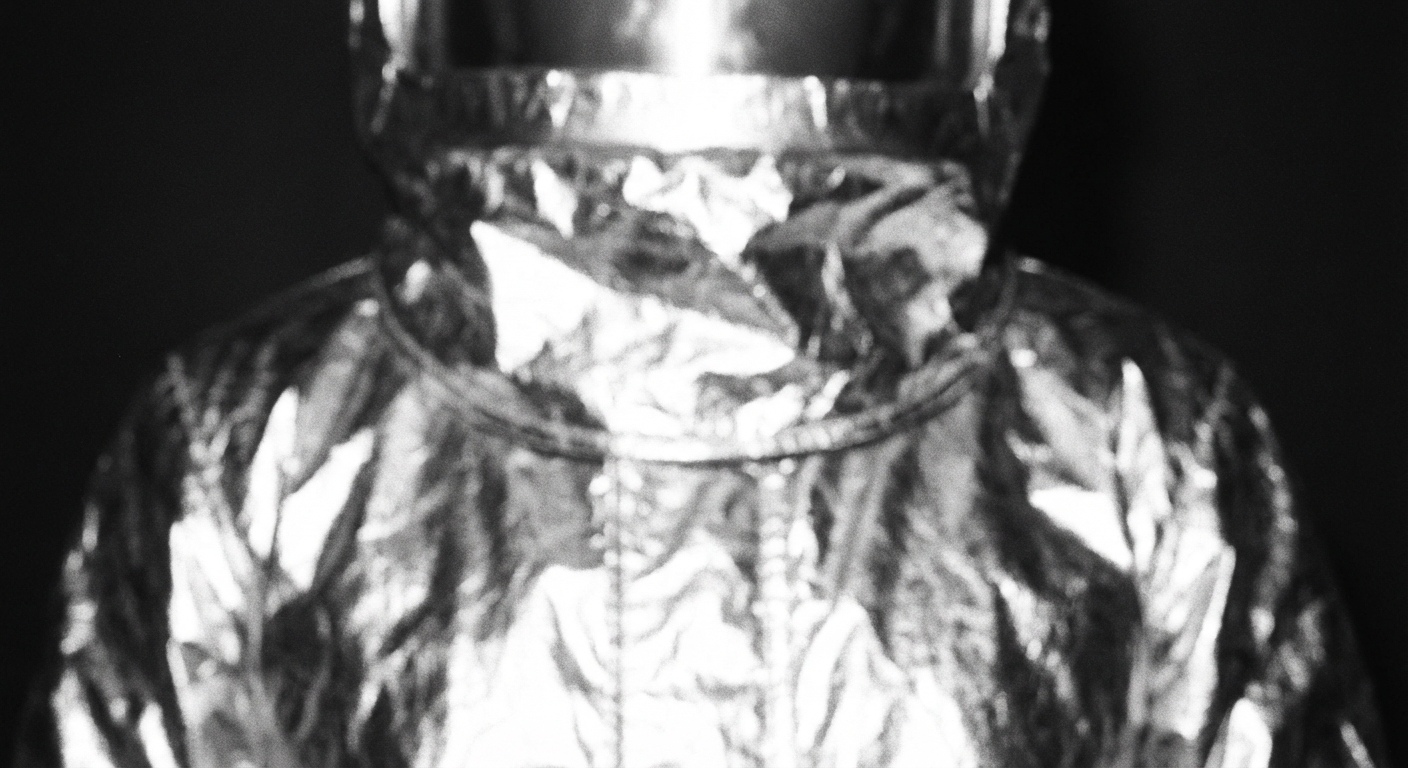 Close Flash Detail of Metallic Figure