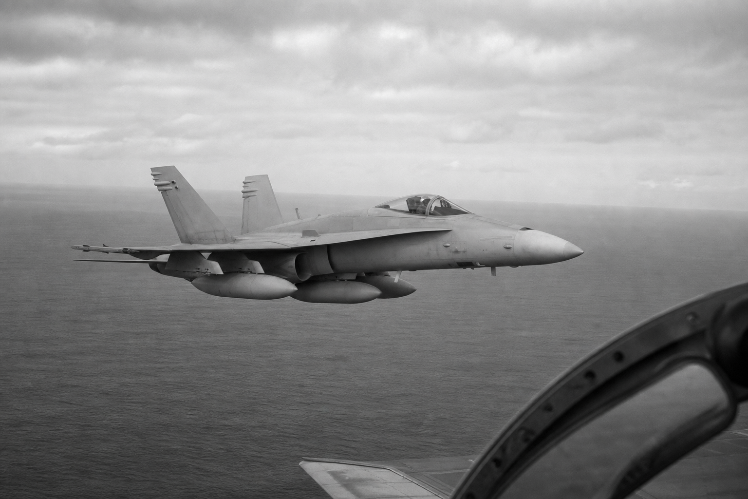 Naval aviator over the Pacific