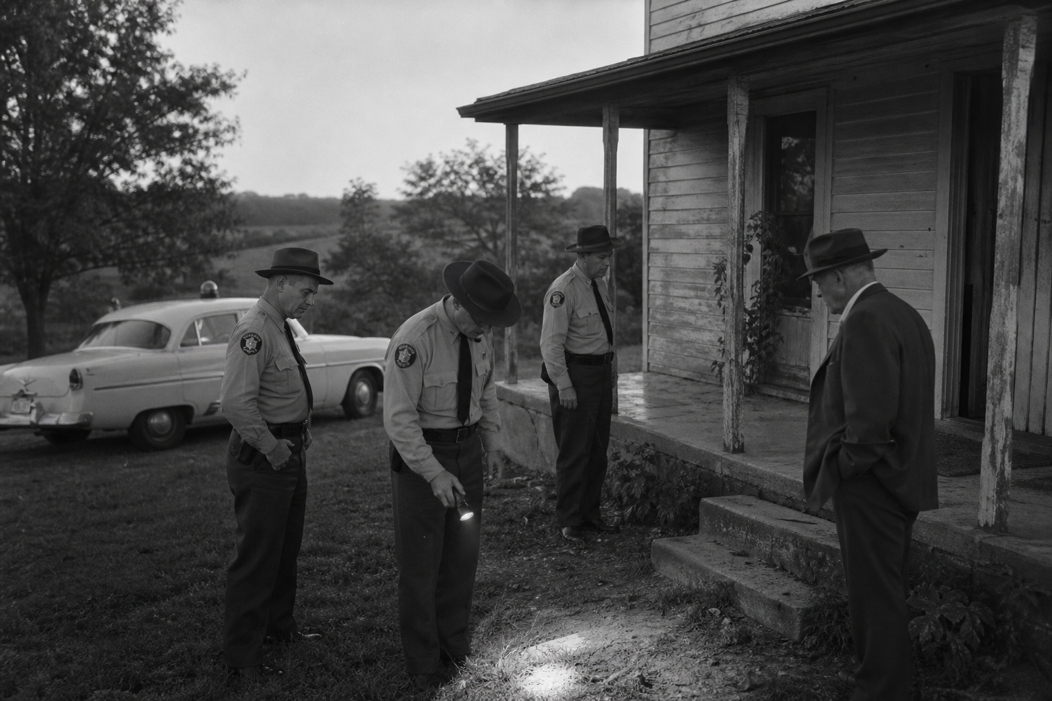 Authorities Inspect the Farmhouse