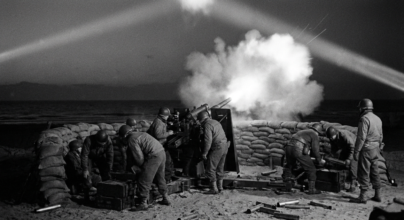 Coastal AA Battery in Action