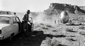 Socorro desert landing scene