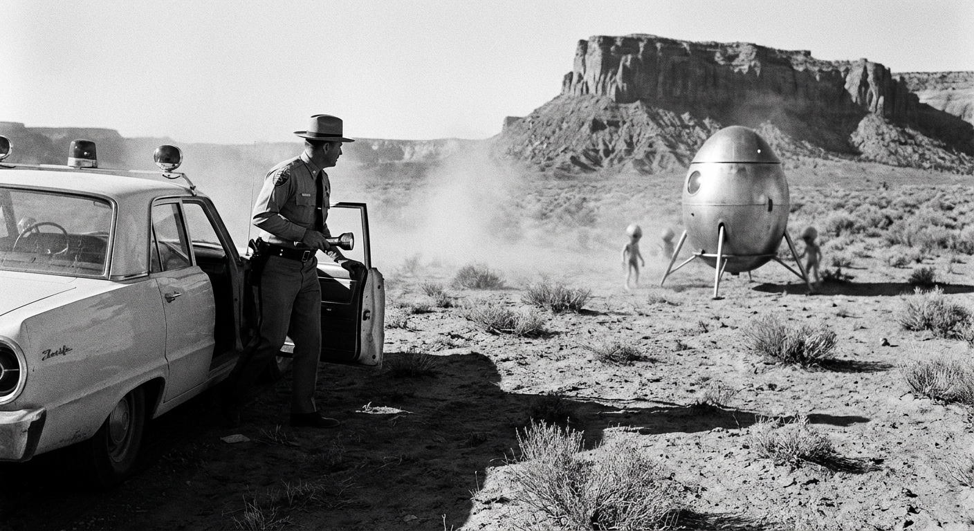 Socorro desert landing scene