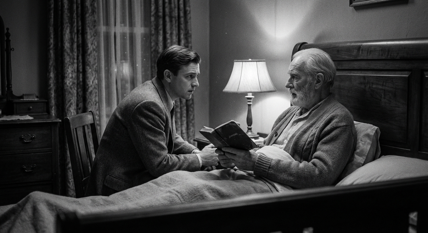 Deathbed confession scene