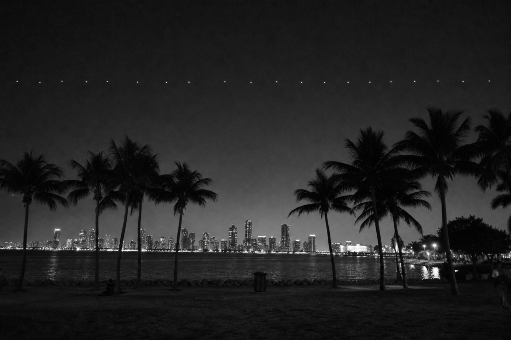 Reported Line of Lights Over Miami