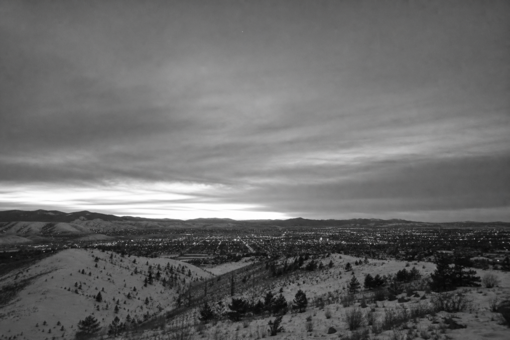 Winter sky over Helena