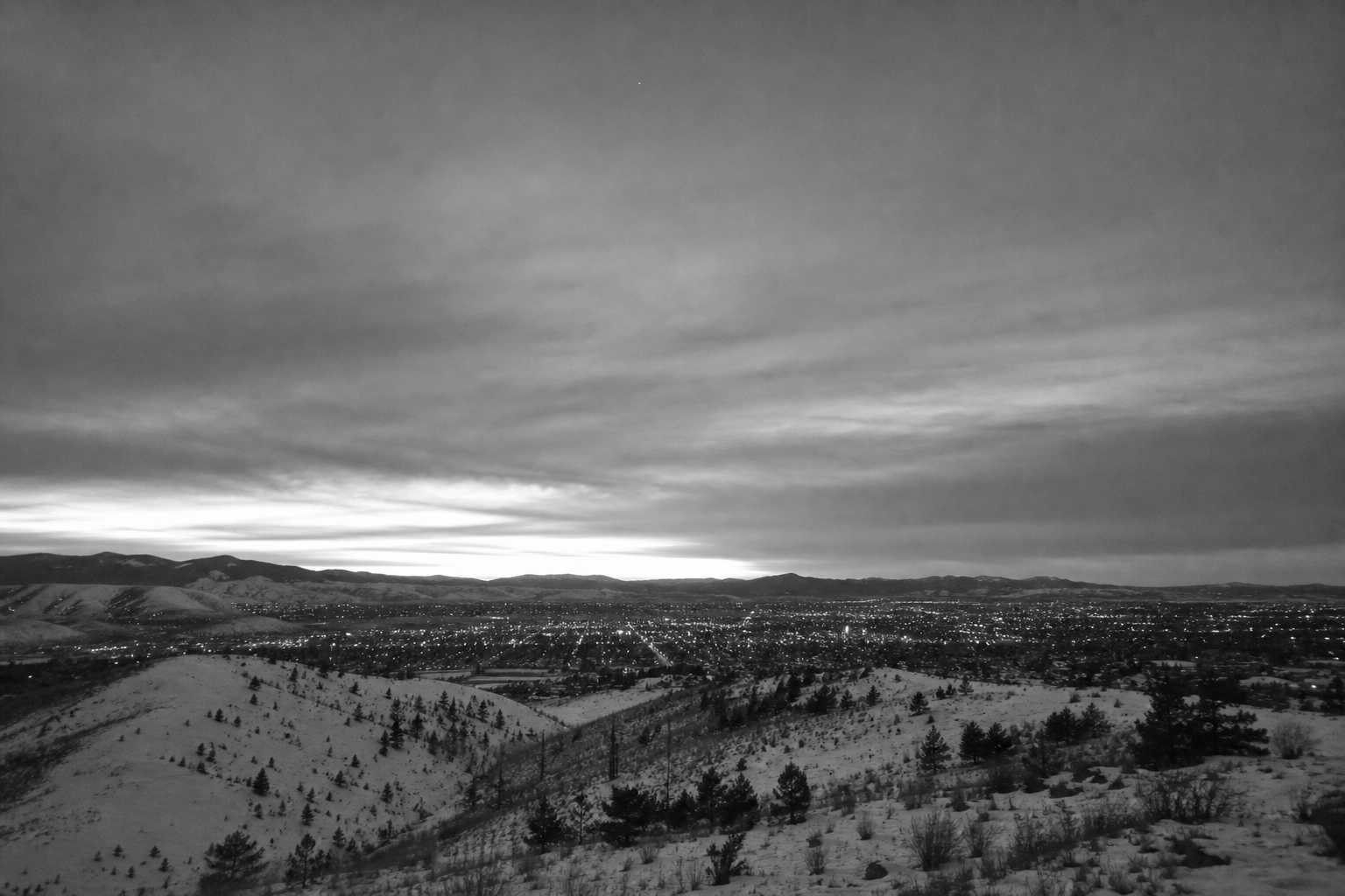 Winter sky over Helena
