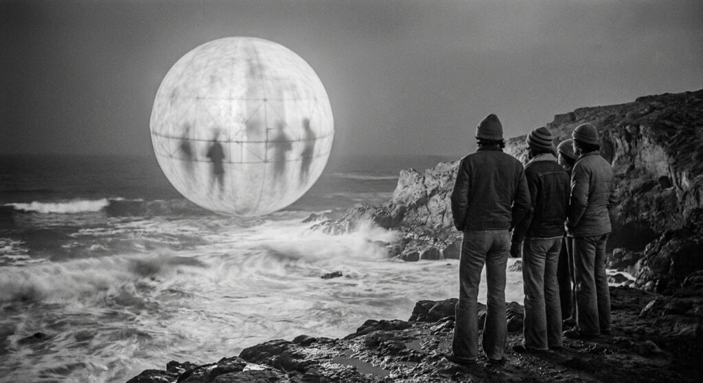 Atlantic sky ignites, 1976