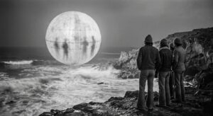 Atlantic sky ignites, 1976
