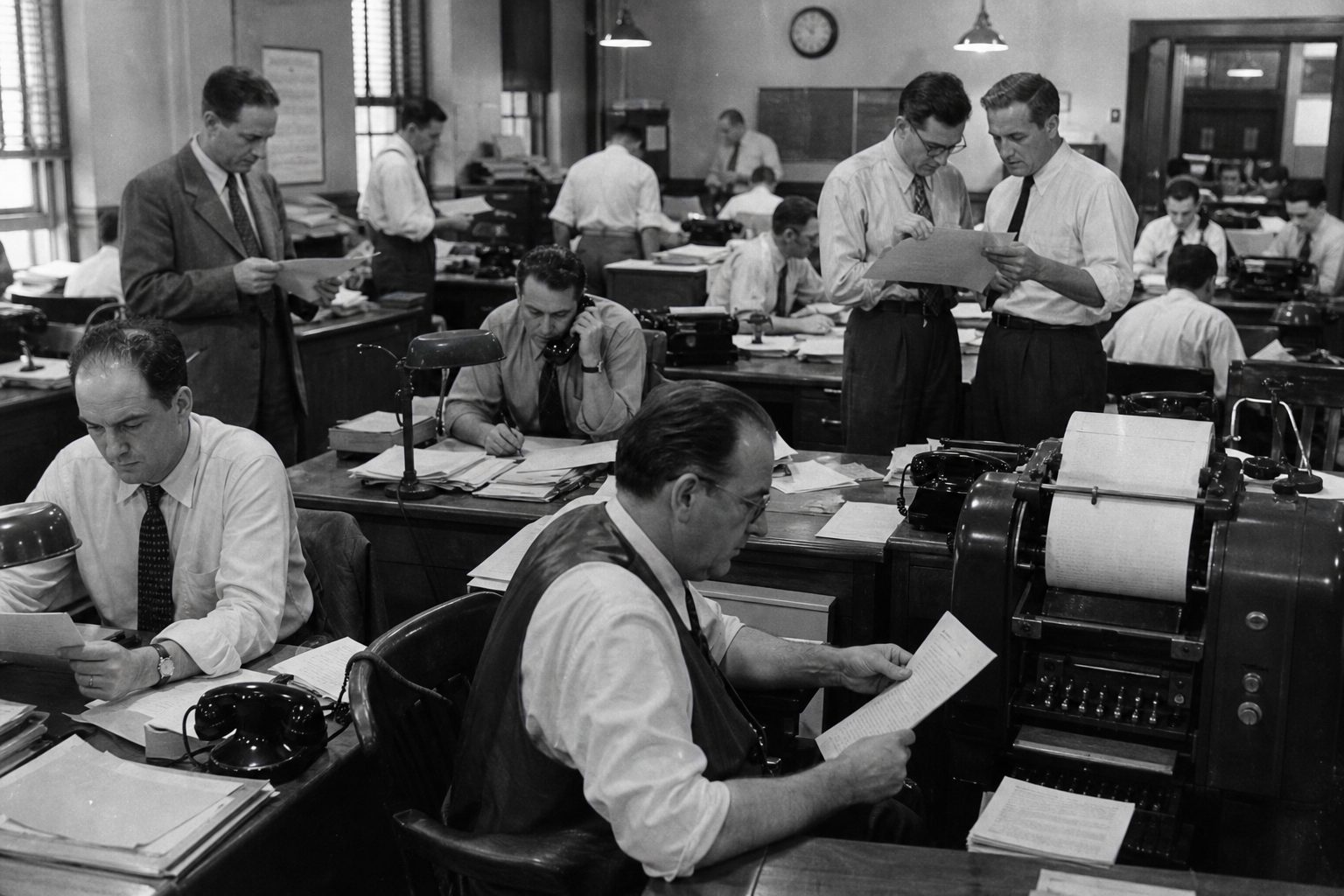 Wire-Service Newsroom