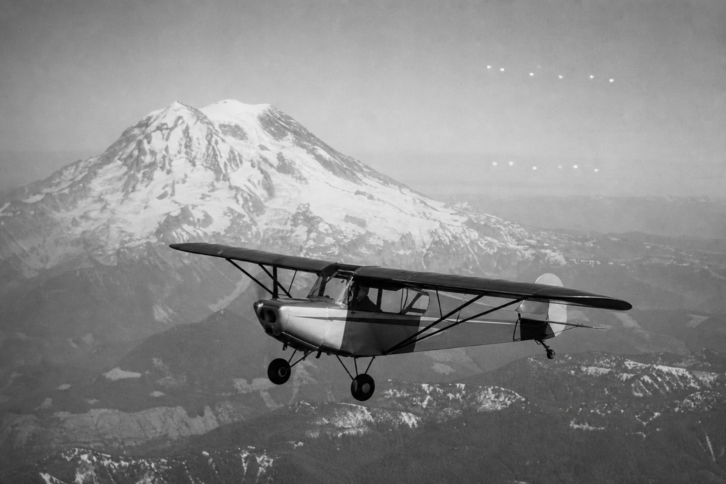 Pilot Near Mount Rainier
