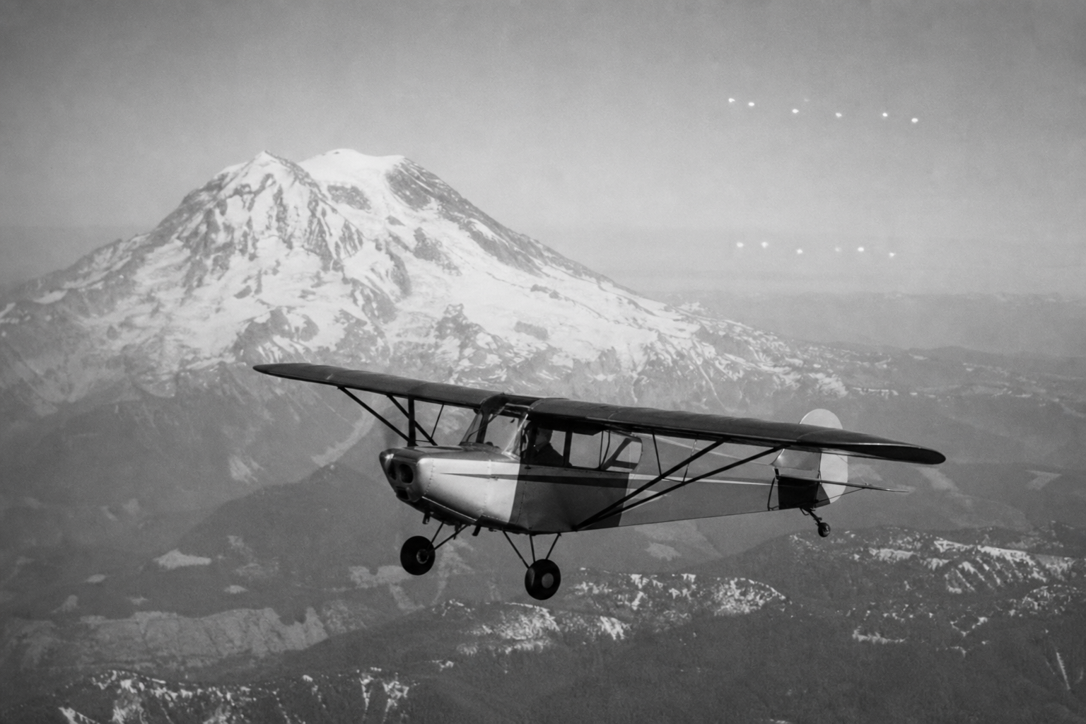 Pilot Near Mount Rainier