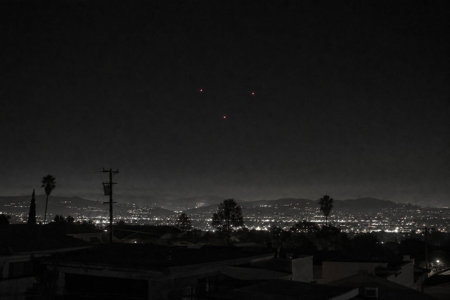 Three Red Lights Over El Cajon