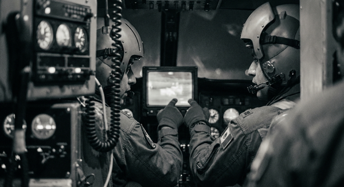 Inside aircraft briefing moment