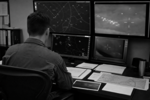 Military Aviator Reviewing UAP Sensor Data