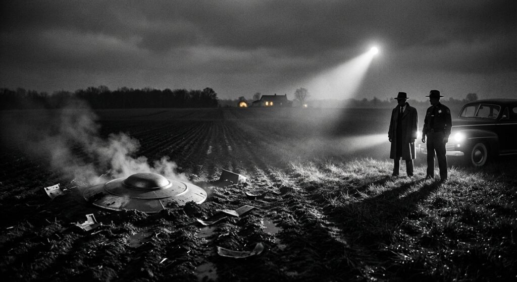 Night crash site in rural Missouri