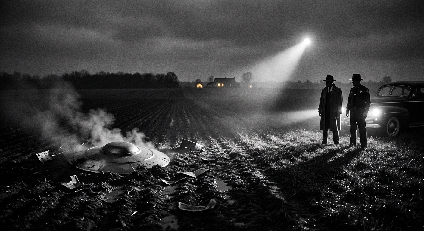 Night crash site in rural Missouri
