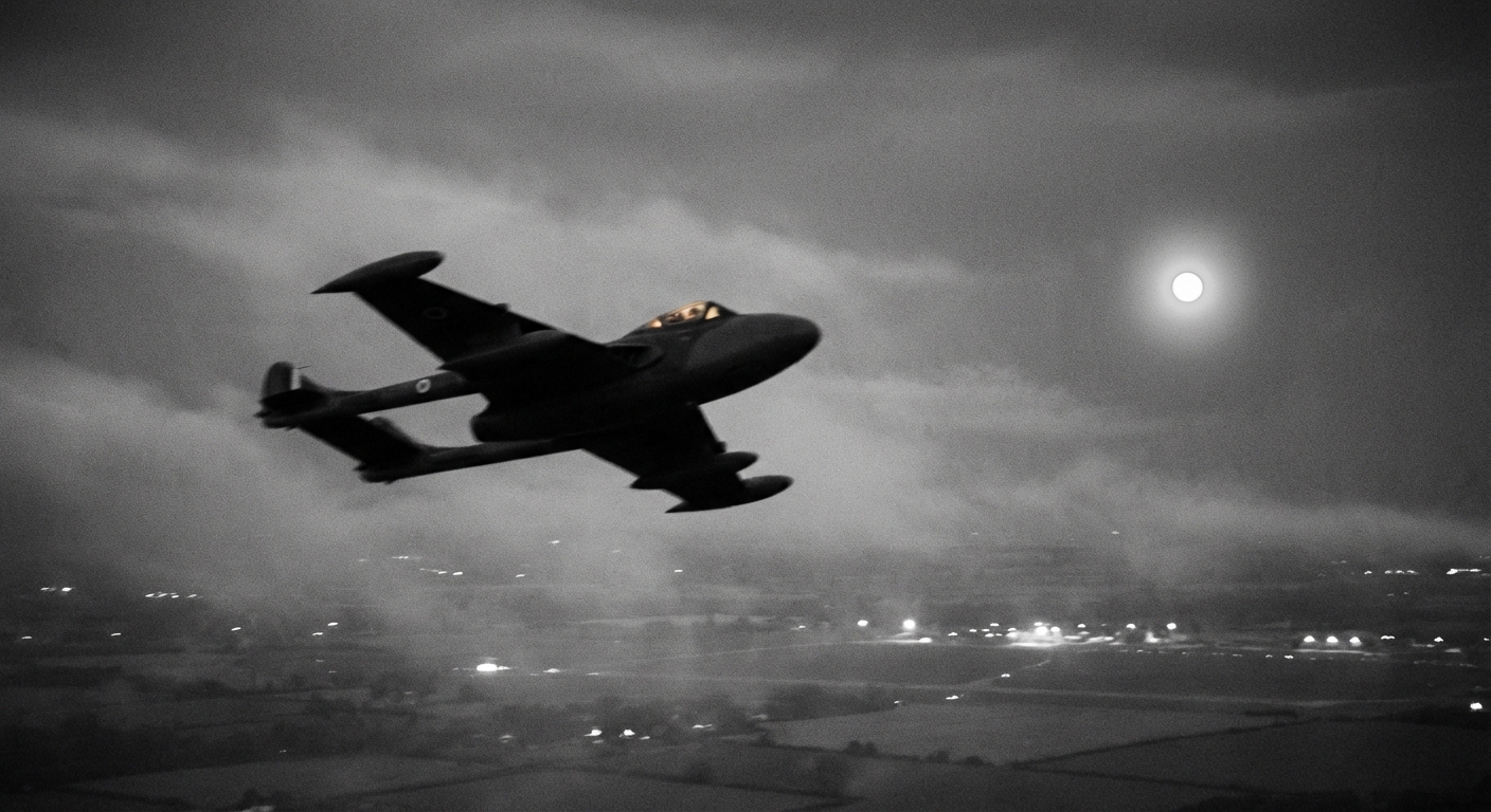 Night intercept over East Anglia