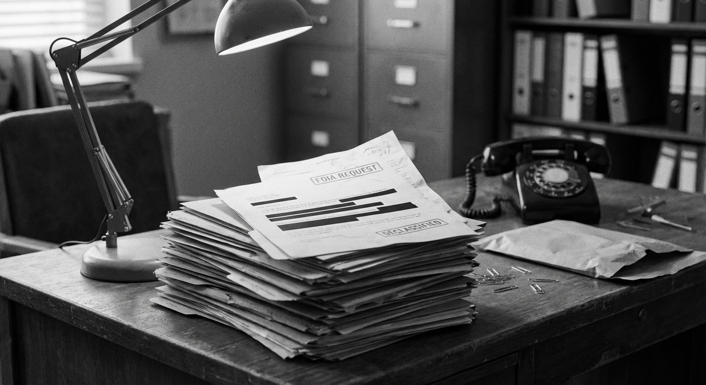 FOIA Files on a Desk