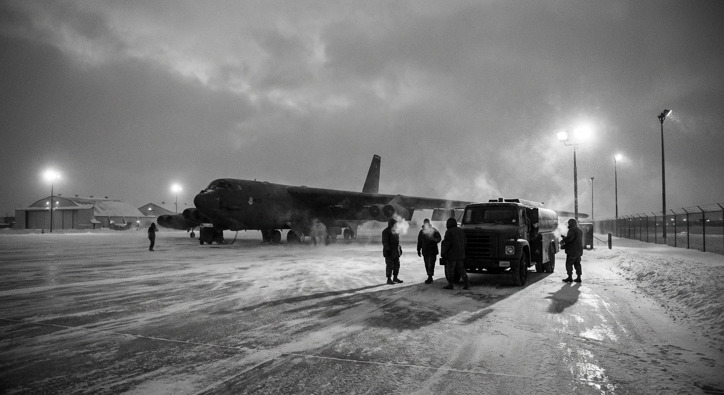 Minot AFB winter flightline