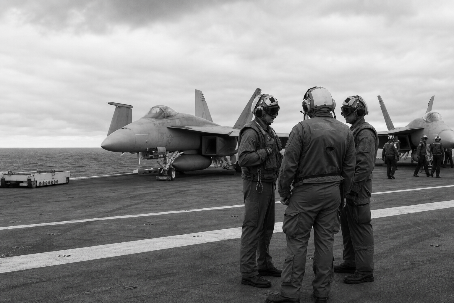 Navy aviators during a 2004 training deployment