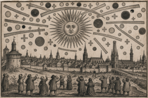 The Nuremberg Sky Battle Woodcut