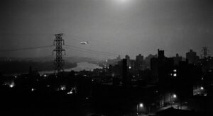Citywide blackout under transmission lines