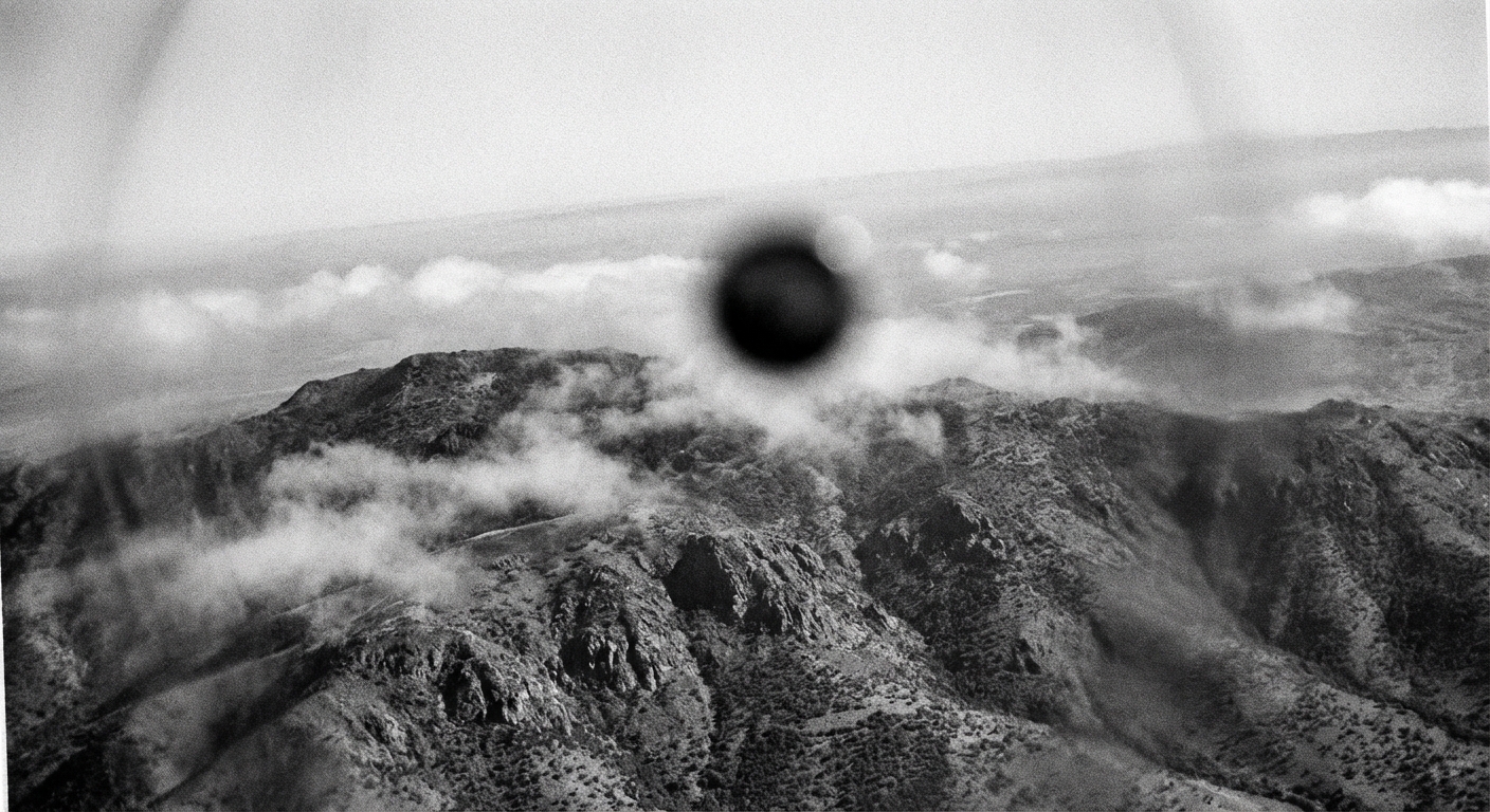 Disc-shaped object over Chilean landscape (2014-style photo)