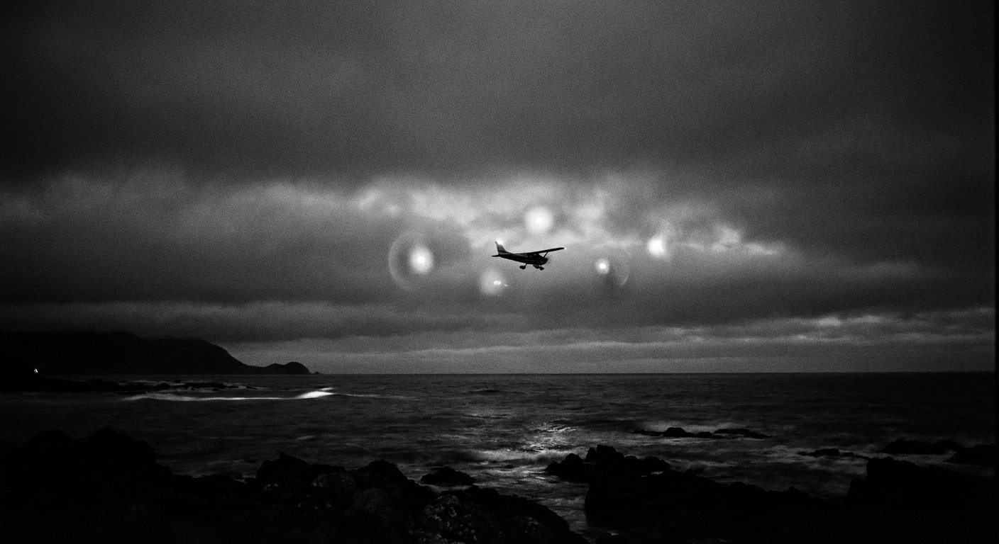 Kaikoura Lights over the coast