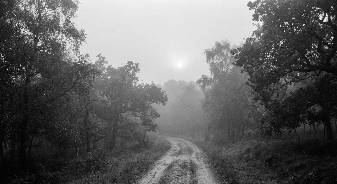 Misty Scottish woodland parallels