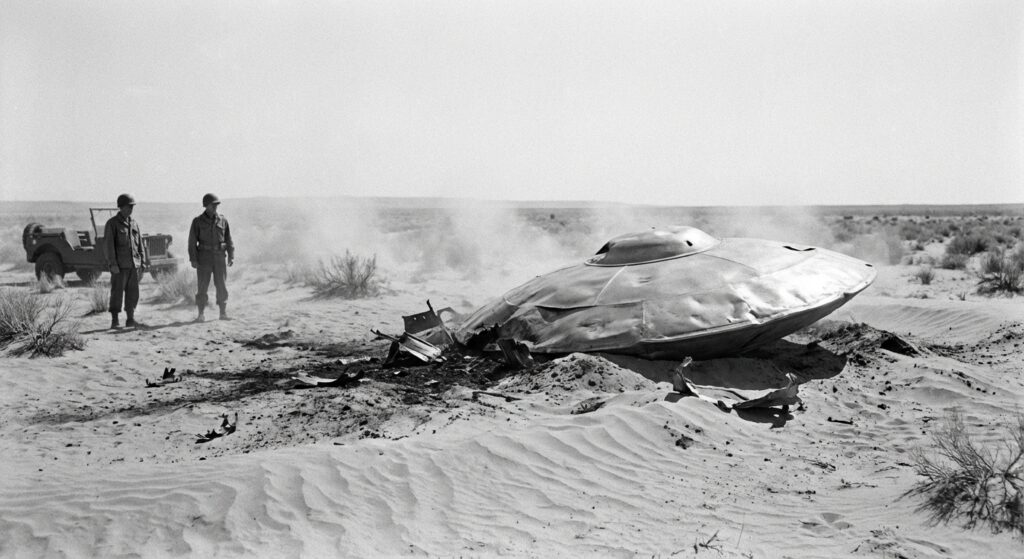 Desert saucer recovery, 1945